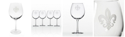 Rolf Glass Grand Fleur De Lis Balloon Wine 18Oz - Set Of 4 Glasses